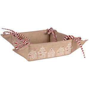 Clayre Eef Bread Basket Gingerbread House 35x35x8 cm...