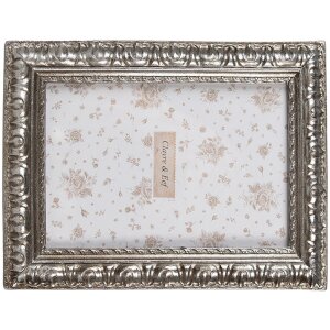 Clayre & Eef Picture Frame 10x15 cm Silver Bohemian Design