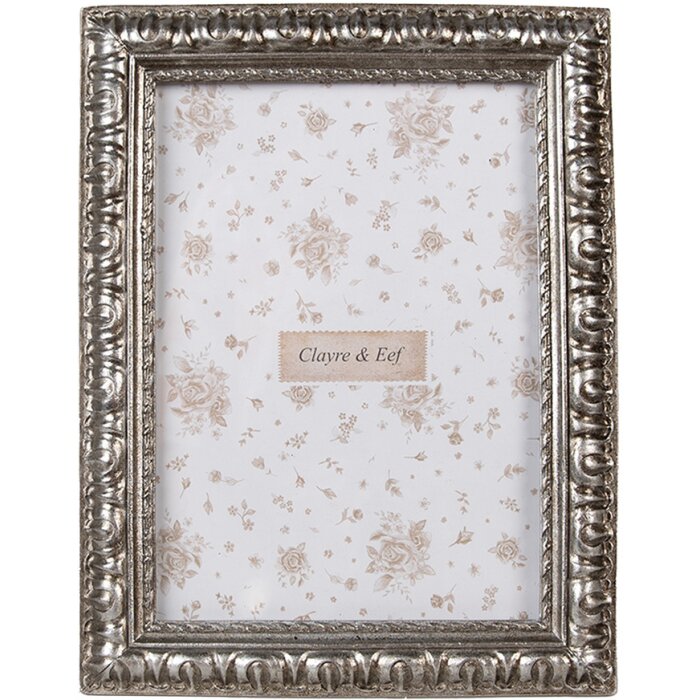 Clayre & Eef 2F1172 Photo Frame Silver 17x2x22 cm / 13x18 cm Boho Style