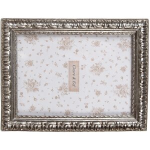 Clayre & Eef 2F1172 Photo Frame Silver 17x2x22 cm / 13x18 cm Boho Style