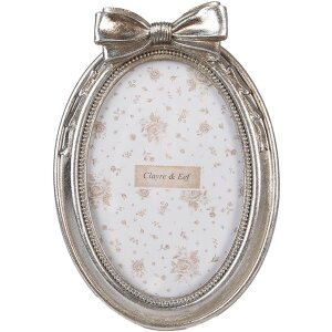 Clayre & Eef 2F1177 Photo frame silver oval 13x3x19...