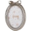 Clayre & Eef 2F1177 Photo frame silver oval 13x3x19 cm for 10x15 cm photo