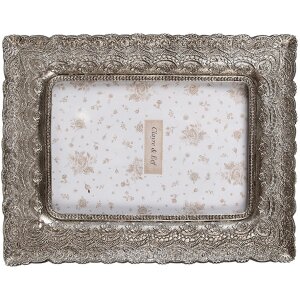 Clayre & Eef 2F1179 Photo frame 16x2x21 cm Silver Bohemian 10x15 cm