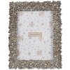 Clayre & Eef 2F1183 Photo Frame Silver Coloured 18x2x23 cm Retro Floral Design