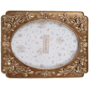 Clayre & Eef 2F1189 Photo Frame Gold-coloured 14x2x19 cm for 10x15 cm photos