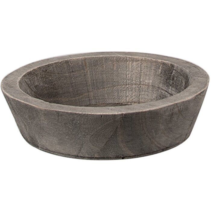 Clayre & Eef 6H2323 Decorative Bowl Wood Brown Ø 15x4 cm Bohemian Style