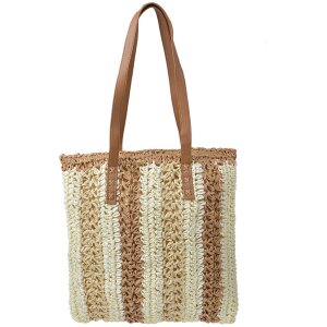 Juleeze JZBG0302 Beach bag 36x40 cm Beige Brown Synthetic