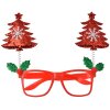 Clayre & Eef Christmas Glasses Red with Trees 19x3x15 cm