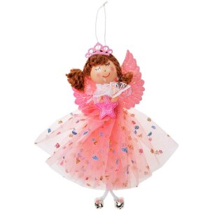 Clayre & Eef 65677P Decoration hanger angel 8x4x15 cm