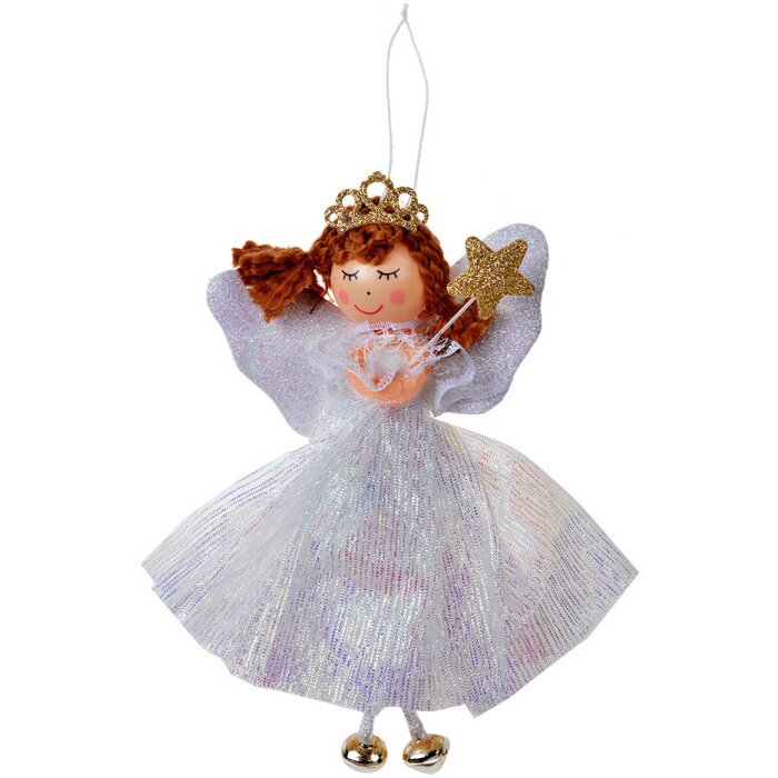 Clayre & Eef 65677W Decoration hanger angel 8x4x15 cm