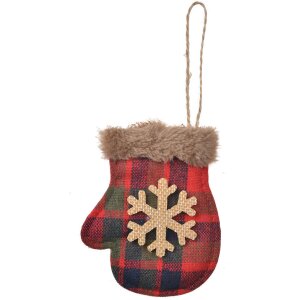 Clayre & Eef 65683 Hanging mittens 8x1x10 cm