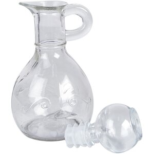 Clayre & Eef 6GL4898 Carafe Glass Ø 8x15 cm 175 ml Transparent Retro Style