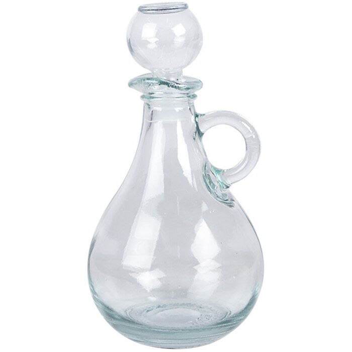 Clayre & Eef 6GL4905 Carafe Glass Transparent Ø 10x17 cm 325 ml Retro Vintage