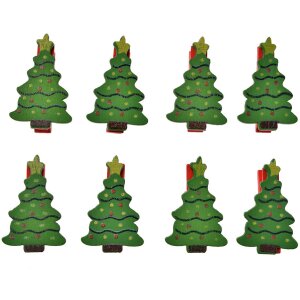 Clayre & Eef 65639 Clamp with Christmas tree set 8...