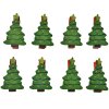 Clayre & Eef 65639 Clamp with Christmas tree set 8 2x1x4 cm