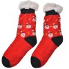 Juleeze JZSK0028 Socks Red One Size with non-slip studs and warm lining