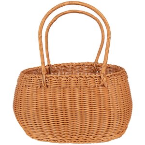 Clayre & Eef 65720 Storage Basket Brown Plastic...