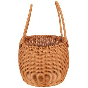 Clayre & Eef 65720 Storage Basket Brown Plastic 38x24x19/38 cm