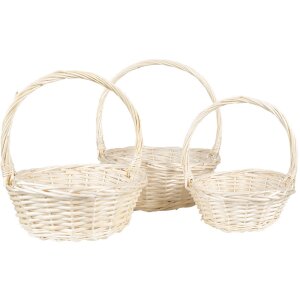 Clayre & Eef 65722 Basket Set of 3 Rattan Beige...