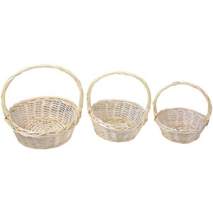 Clayre & Eef 65722 Basket Set of 3 Rattan Beige...