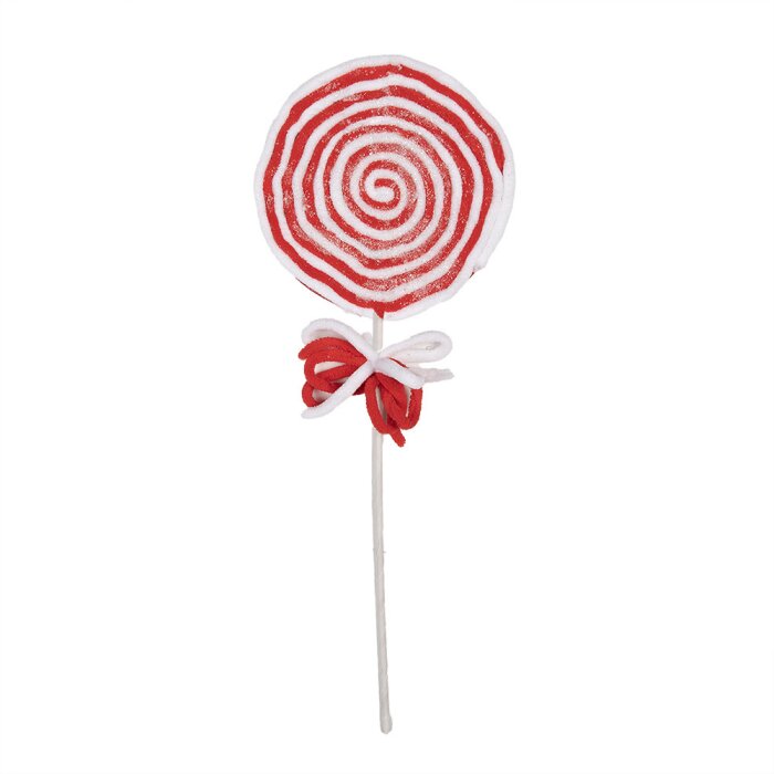 Clayre & Eef 65853 Christmas Decoration Lollipop Red White 15x1x41 cm Plastic