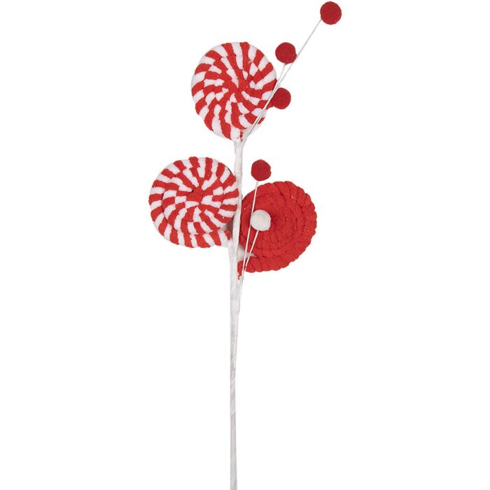 Clayre & Eef 65860 Decoration Lollipop red-white 12x1x42 cm