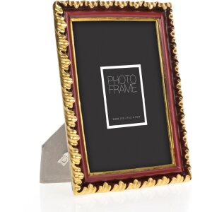 ZEP Picture Frame Perpignan Resin Red-Gold 10x15 cm Antique Design