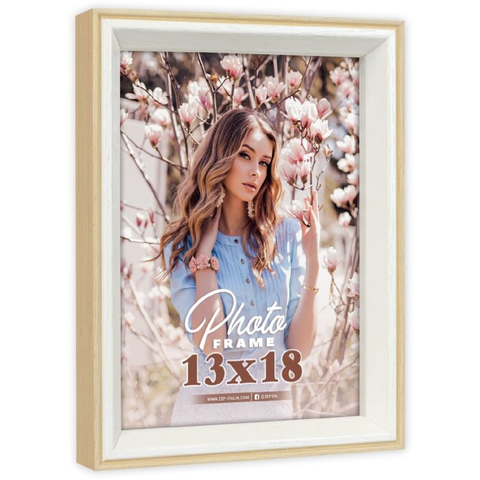 ZEP picture frame Essen 30x40 cm natural wooden frame clear glass portrait and landscape format