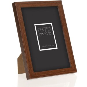 ZEP wooden frame hall 15x20 cm brown clear glass block profile