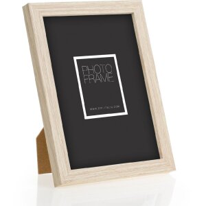 ZEP wooden frame hall 10x15 cm nature with clear glass and stand