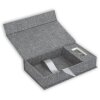 ZEP USB photo box Lodi grey linen 23x12.5x5 cm without USB stick