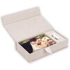 ZEP USB photo box Lodi cream linen cover 23x12 5x5 cm without USB stick