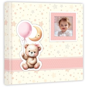 ZEP baby album Brian 32x32 cm pink bear aeroplane 60...