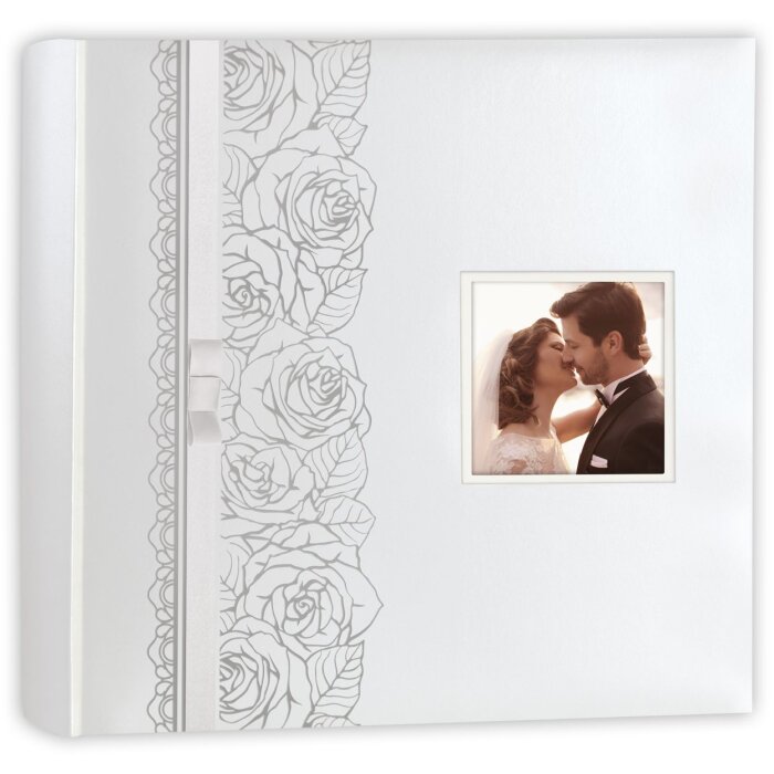 ZEP wedding photo album Margaret 32x32 cm rose pattern bows decoration