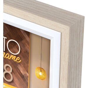 ZEP picture frame Bologna cream 18x24 cm MDF wood look clear glass pane