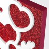 ZEP Wooden photo frame Rosalia 10x15 cm heart glitter display stand