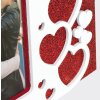 ZEP Wooden photo frame Rosalia 10x15 cm heart glitter display stand