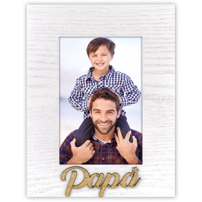 ZEP Wooden photo frame Stefano 10x15 cm portrait format with stand nature