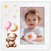 ZEP Baby picture frame Colin pink wood 10x15 cm with 3D teddy star pattern