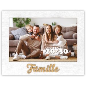 ZEP picture frame Famille 20x30 cm white wood portrait frame