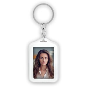 ZEP AR7W Key ring white for photo size 3.5x4.5 cm Double...