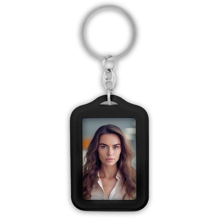 ZEP key ring AR7B black for 2 photos 3.5x4.5 cm with metal ring