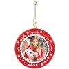 ZEP wooden Christmas pendant with picture 6x6 cm to hang random colour