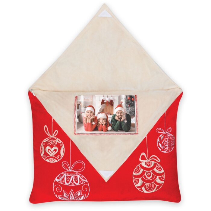 ZEP ZZY35 Neve picture frame cushion red beige 10x15 cm