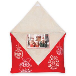 ZEP ZZY35 Neve picture frame cushion red beige 10x15 cm