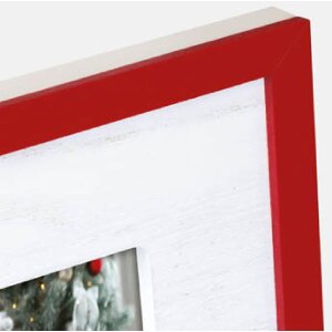 ZEP ZT3764 Vipiteno Horizontal Wooden Picture Frame White Red 10x15 cm