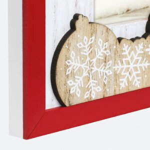 ZEP ZT3764 Vipiteno Horizontal Wooden Picture Frame White Red 10x15 cm