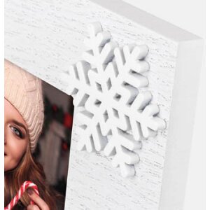 ZEP Verbier ZT8346 Wooden Picture Frame 10x15 cm White Red Christmas Design