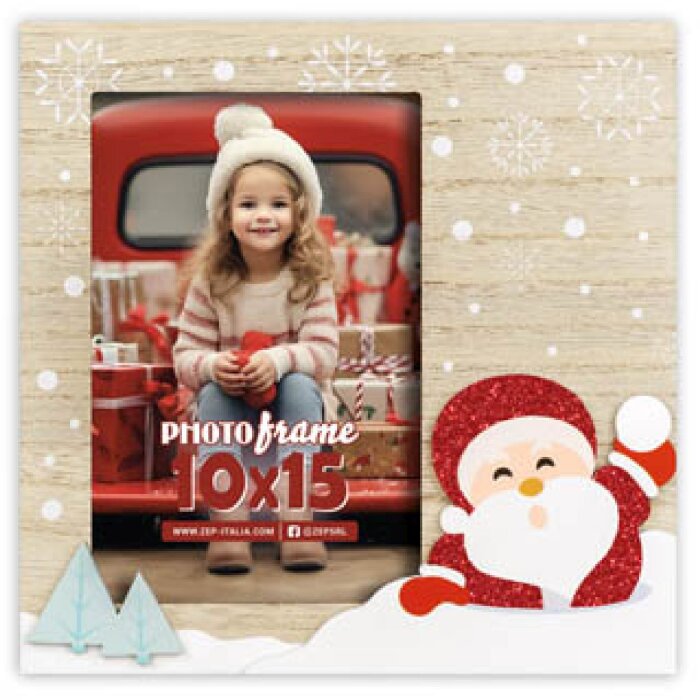 ZEP ZT7346 Gardena photo frame 10x15 cm wood look with Christmas motif