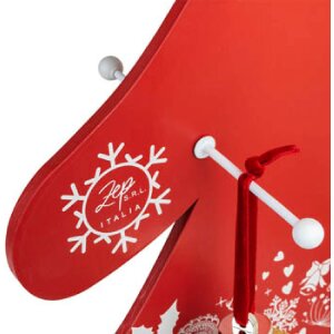 ZEP Christmas tree wood red white 65 cm high 45 cm wide Decorative tree plug-in system